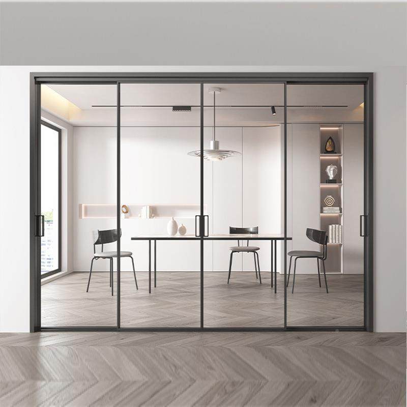 直销边联动推拉门璃厨房阳台客厅窄隔断滑动门窄轨四道简424约玻,全屋定制,阳台门,淘宝优惠券,粉丝福利购,淘宝优惠卷