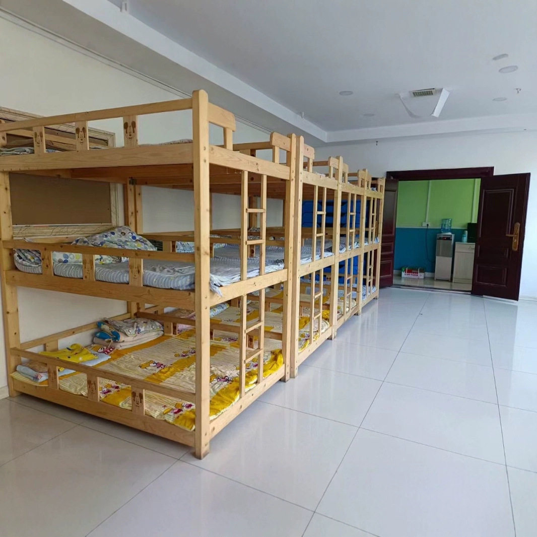 三层床小学生实木午休床上下床午托床托管床3层床6人床双层床