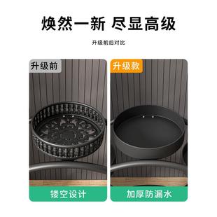 层花移架子客厅落地阳台花式 m625圆形带轮动铁艺摆放置物 架多HJ