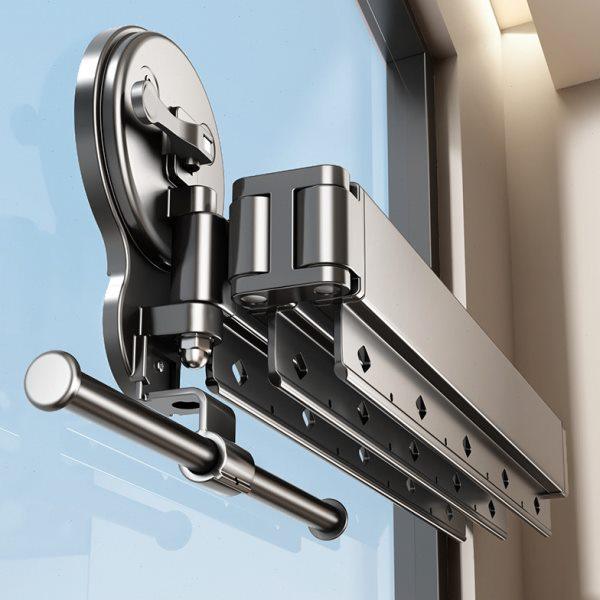 吸盘折叠晾衣架阳台家用壁挂式免打孔隐形伸缩挂凉衣杆晒被子神器,收纳整理,壁挂晾晒架/网,淘宝优惠券,粉丝福利购,淘宝优惠卷