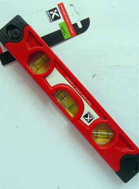 以色列Kapro平水尺带磁性V型磁槽防撞3珠红色230MM水平尺227