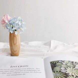 北欧简约现代原木花瓶几何花瓶干花假花插瓶家居水培鲜花实木花瓶