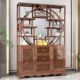 中式 博古架实木1.3米柜体多宝阁茶叶展示柜隔断菠萝格客厅古董架