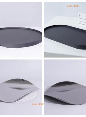 现代简约创意金属托盘收纳盘装饰盘样板呢房售楼处茶几桌面摆件