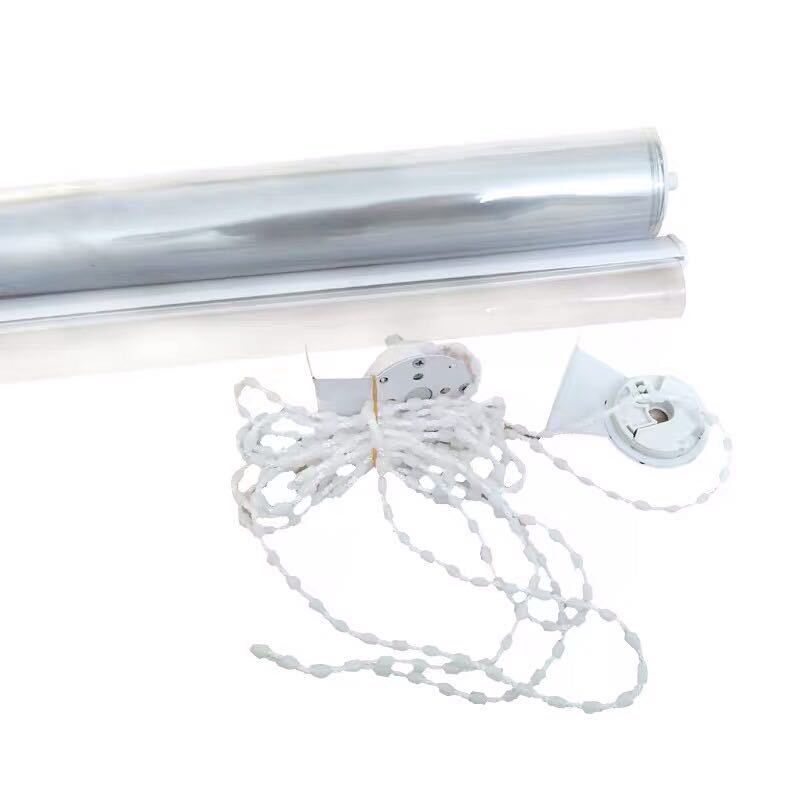 透明卷帘阳台隔断防水防尘防雨帘透光凉亭防风手拉珠pvc卷帘