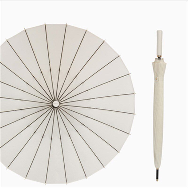 24骨加大加固森系古典加厚防风双人男女复古简约晴雨两用长柄伞