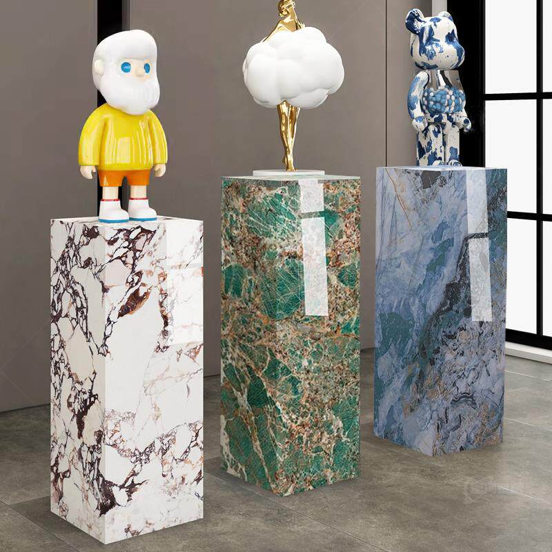 岩板花架子装饰摆饰底座家居玄关柜客厅电视柜旁装饰置物架展示台