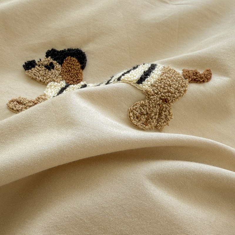 卡通全棉毛巾绣床上用品四件套可爱儿童宿舍被套罩床单三件套