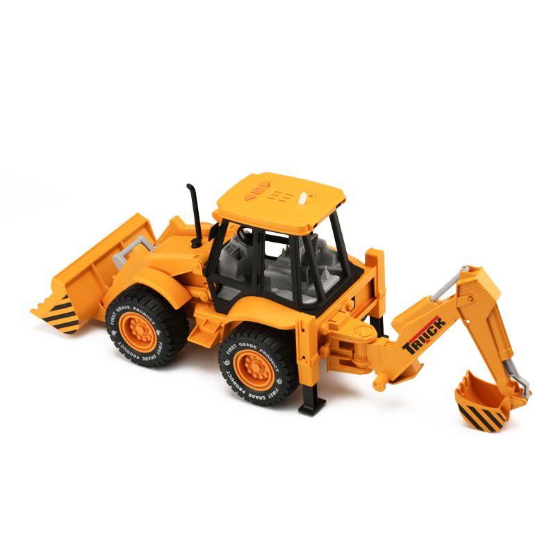 林达惯性声光轮式大号推土挖掘机儿童男孩子工程车双向铲车玩具