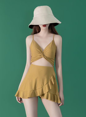 【仙灵女屋】2021新款时尚仙女范韩国ins保守学生温泉lest泳衣女