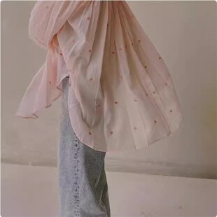 波点防晒衬衫 太好穿了 小众独特别致小衫 法式 女 巨巨巨推荐