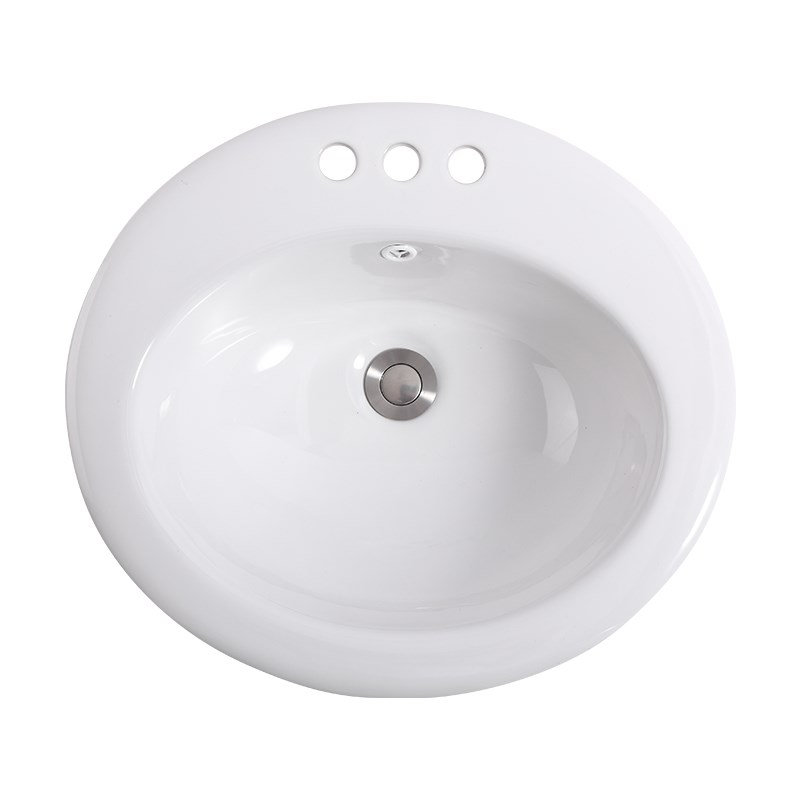 16/18/20/22寸单三孔洗脸洗手盆半嵌入式陶瓷台上盆台中盆台面