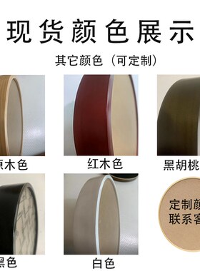 定制灯带圆形画框带灯实木卧室挂画木质灯光背景墙玄关现代装饰画