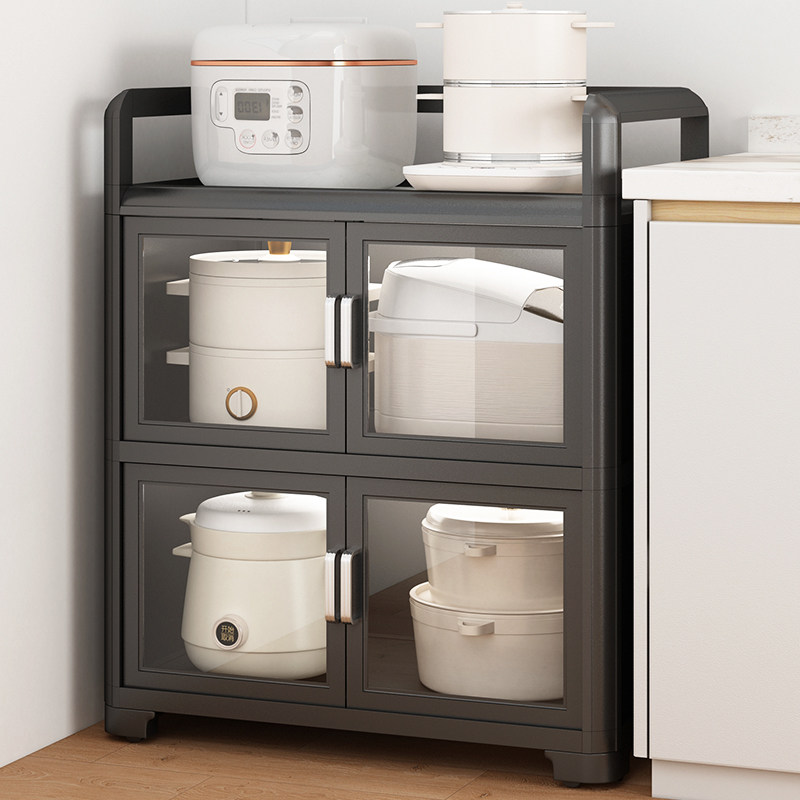 厨房置物架落地多层橱柜家用锅碗收纳柜带门多功能餐边柜子储物柜,厨房/烹饪用具,厨房置物架/置物柜/角架,淘宝优惠券,粉丝福利购,淘宝优惠卷