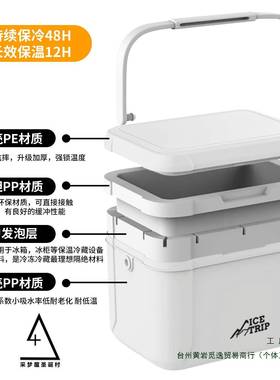 摆摊冰冰块保温商用出摊用冷冰箱藏箱冰桶淇箱URY淋保冷箱存放桶