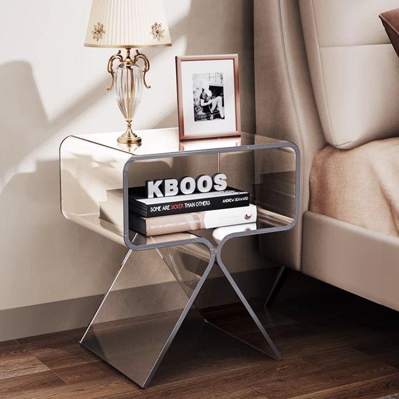 明床TAH几头柜轻奢简约现代网红小型床边透收纳柜亚克力卧室边置