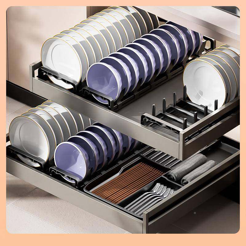 ?碗碟收纳厨房橱柜抽屉架Fh(h(x}$内分餐具收置纳碗架可调节碗盘,厨房/烹饪用具,抹布架/厨房清洁收纳架,淘宝优惠券,粉丝福利购,淘宝优惠卷