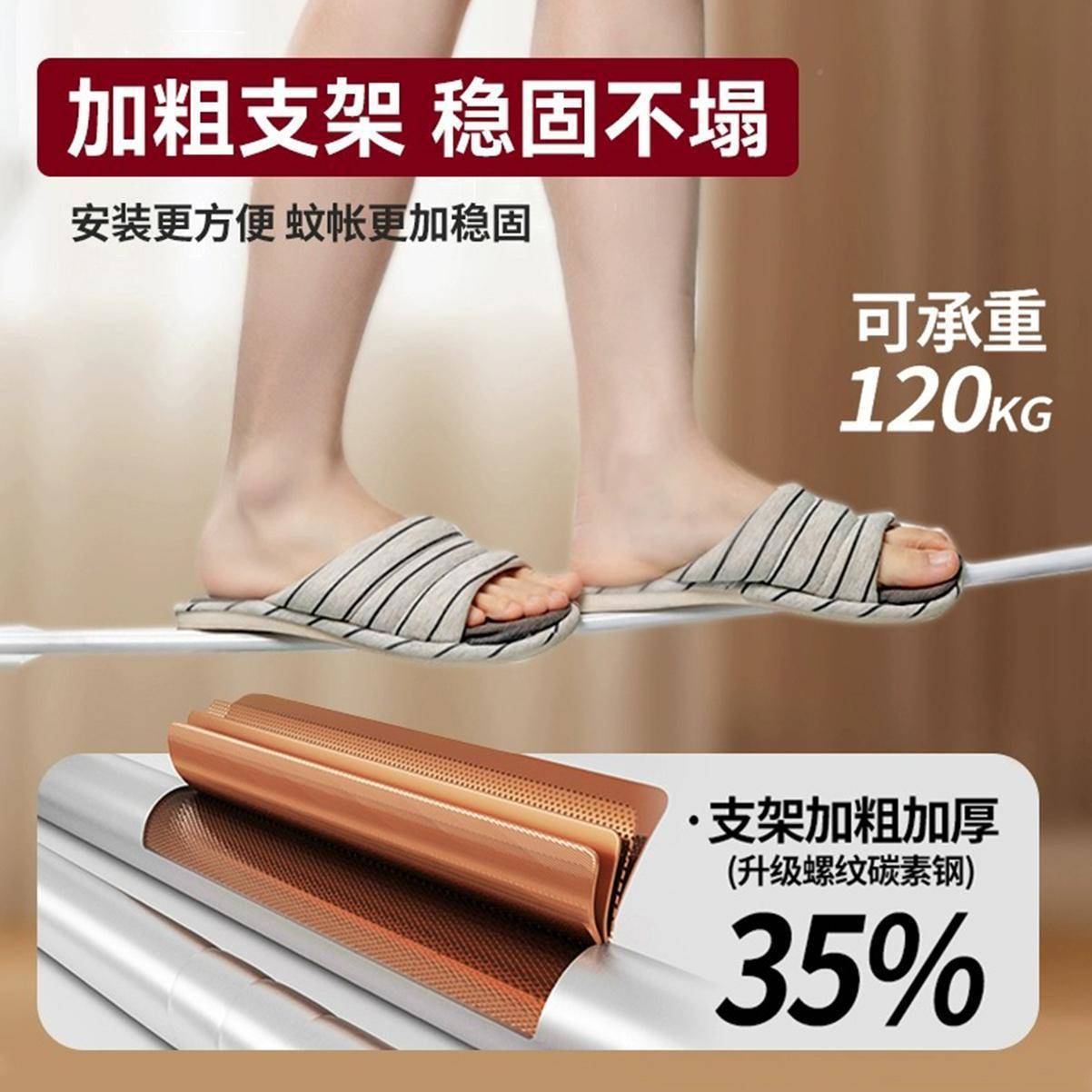 摔蚊帐家用卧室免安装蒙古款包卡通儿童加粗防掉床新止婴儿防MZB