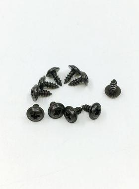 【M4*6-3】PWA黑色十字圆头带垫介攻螺丝自带自片电子776小螺0丝