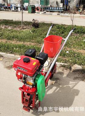 地式汽油手肥HNA推施肥器双行播种施肥机玉米播种施一体机