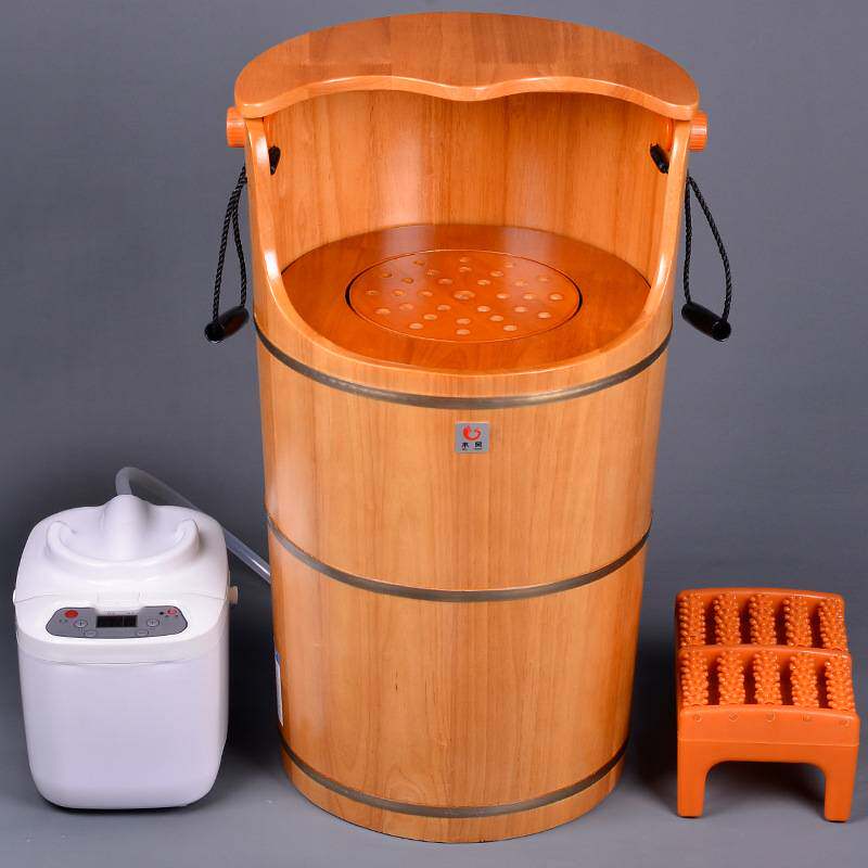 木风多用熏蒸桶男女坐蒸桶头部熏蒸木桶蒸汽汗蒸桶家用加高泡脚桶