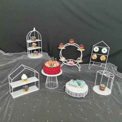 欧式甜品台摆件展示架蛋糕托盘婚礼摆台装饰套装创意下午茶点心架