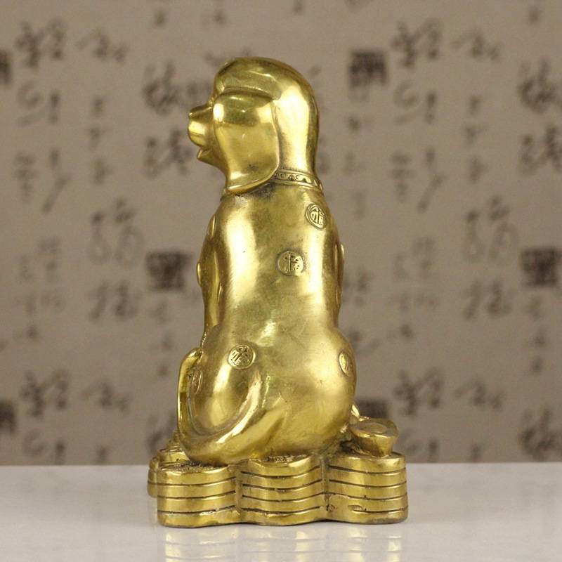 铜狗摆件生肖狗 家居风水摆设装饰品 工艺品摆件