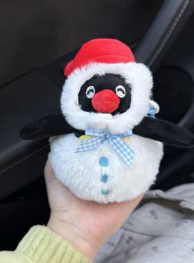 Pi套ng护汽JLD车安全带肩套可爱雪人小企护鹅车载装饰肩情侣饰品