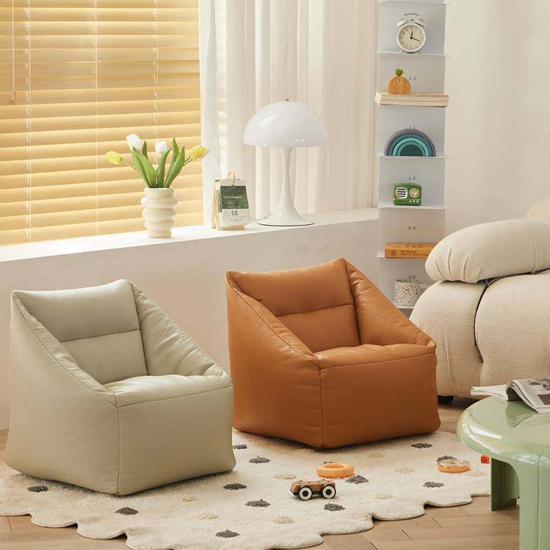 L7儿童懒人沙发座椅单人男女孩皮榻榻米小地垫幼儿园阅读区宝宝凳