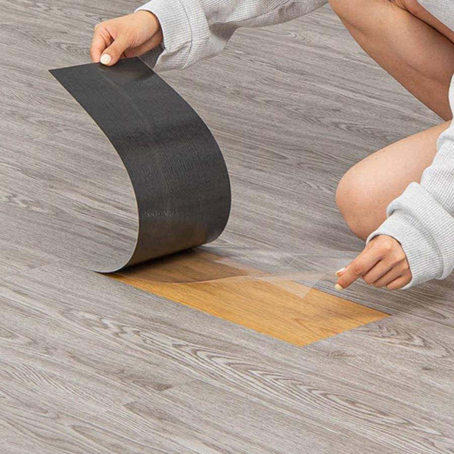 10平地方-PC地板贴仿地木地板自粘地板革翻新改造家V用耐OCP磨胶