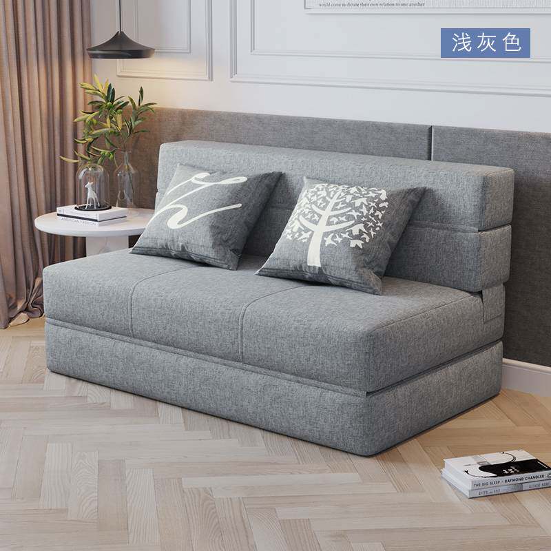 ft沙发床两用折叠懒人床单人多功能客厅小户型榻榻米双人简易布沙