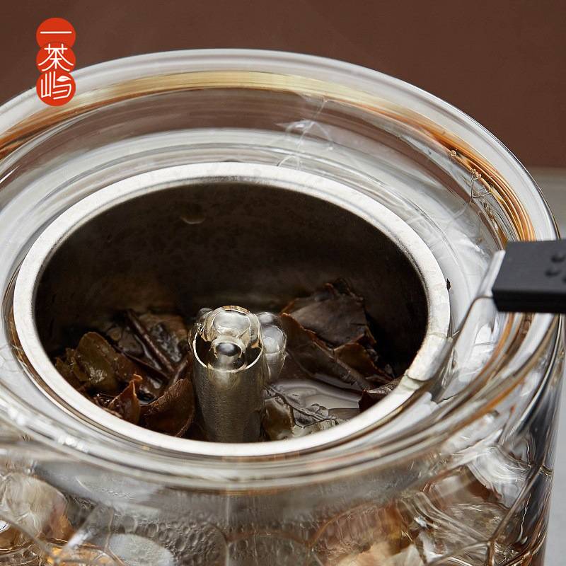 新羽手工电陶炉蒸煮两用茶器侧把泡花茶壶煮茶炉玻璃茶具家用套装