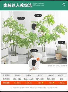 F779TJ7J绿南天竹轻奢假花树仿植植物室大型装饰客内厅生落地摆件