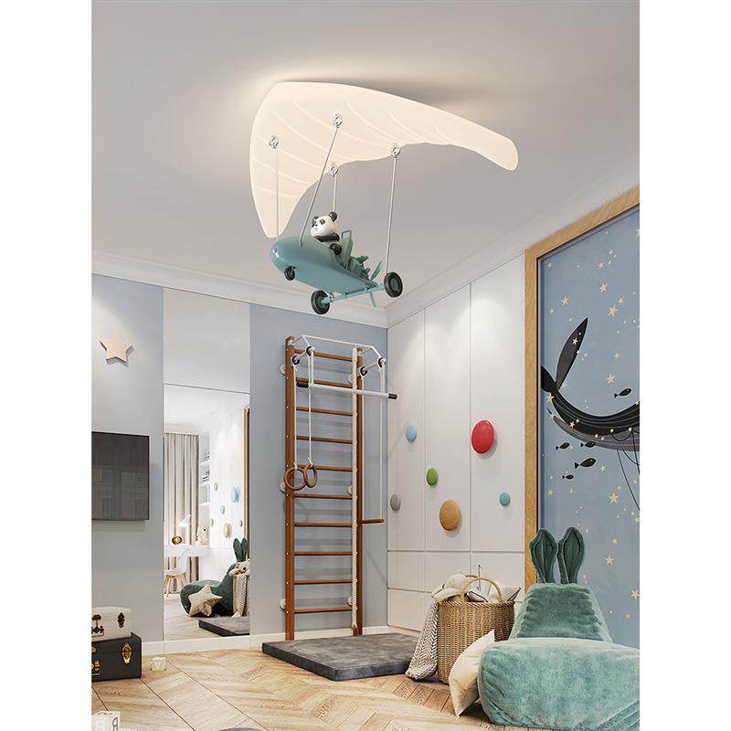 儿童房灯奶油风卡通猫滑翔伞吸室顶灯光谱全护眼男孩熊房间613灯,家装灯饰光源,客厅吸顶灯,淘宝优惠券,粉丝福利购,淘宝优惠卷