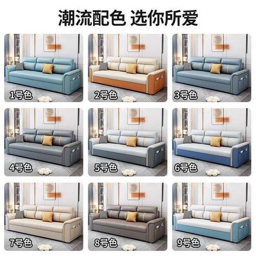 沙客户发床两可折叠2026新款小USB型厅可用伸缩储物简易多功能沙