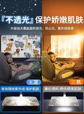 汽车窗帘车窗遮阳轨道式小窗内车载车用儿童宝宝侧防车晒磁帘ODP