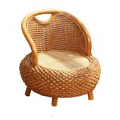 单藤编靠背椅台人小椅子阳家用客厅茶几榻榻米矮KWN坐椅懒人沙藤