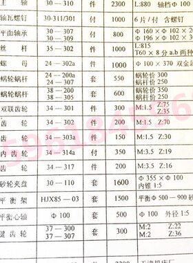 平面磨床配件上海机床厂天津机床厂M7150A主轴轴瓦涡轮蜗杆平衡轴