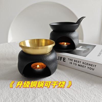 复古香薰炉可干烧香粉咖啡渣精油提香炉烤茶炉陶瓷香薰精油炉家用