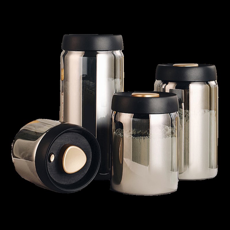 烟灰避光抽真空高硼硅玻璃奶粉密E封罐防潮盒大容量米粉储存桶