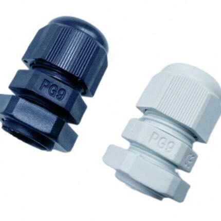 100个电缆防水接头PG7/9/11/13.5/16/19/21/25/29/36/42 黑白色