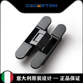 意大利新款 房门铰链白色金色三维可调十字隐形门合页 静音隐藏式