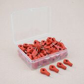 80枚盒 红色葫芦型工字钉图钉 木质大号图钉按钉照片固定地图标记