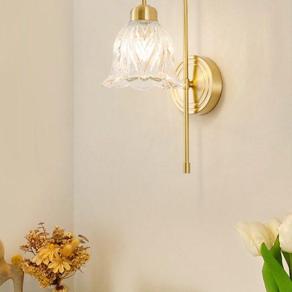 北欧全铜壁灯客厅背景墙卧室床头灯楼梯过道轻奢法式花朵主卧墙灯,家装灯饰光源,壁灯,淘宝优惠券,粉丝福利购,淘宝优惠卷