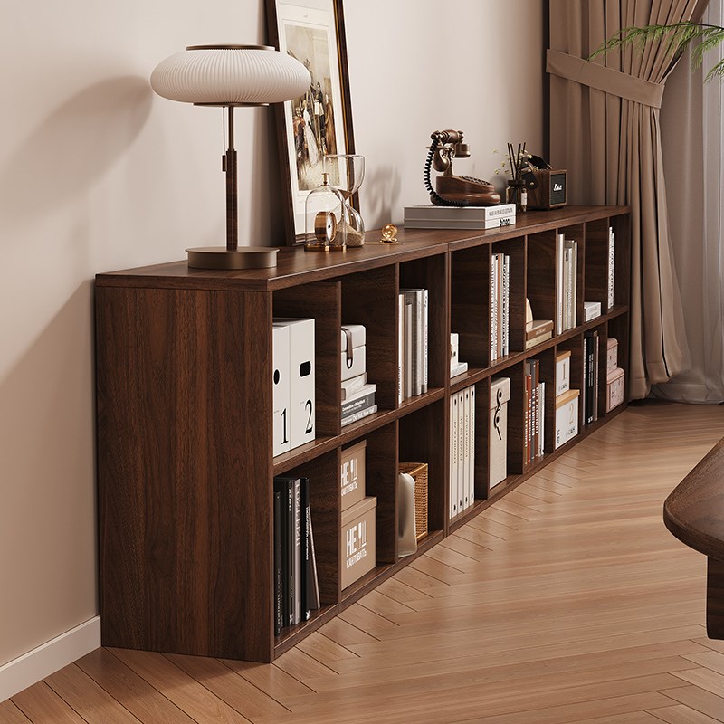 实木书架落地置物架客厅收纳x架简易书柜可移动展示架储物柜子定