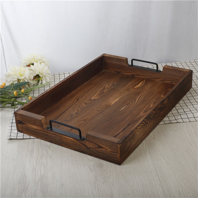 托盘松木咖啡餐厅面包牛排餐盘z实木酒店茶水杯茶盘木盒厂家木制
