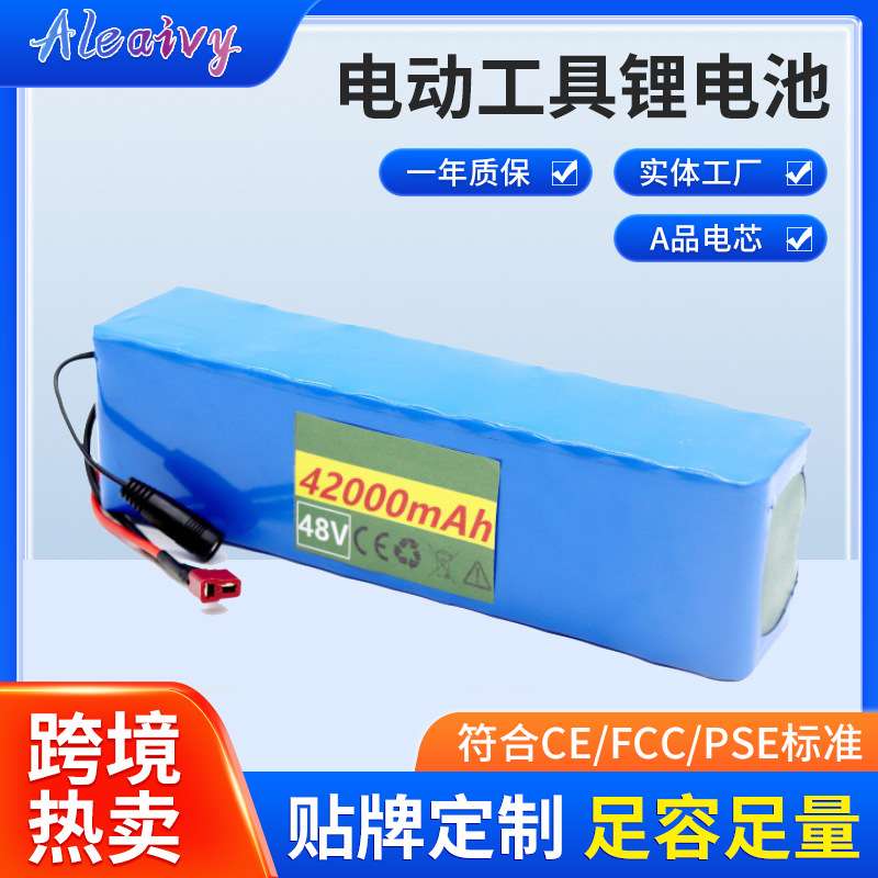 电动自行车电池48v30Ah18650锂离子电池组13串3并+充电器长续航
