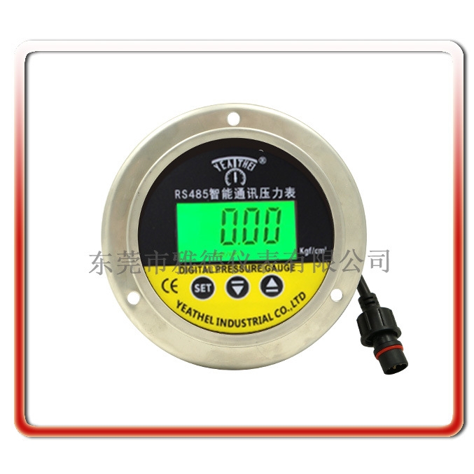优质供应100mm轴向带边全不锈钢智能通讯RS485数显压力表