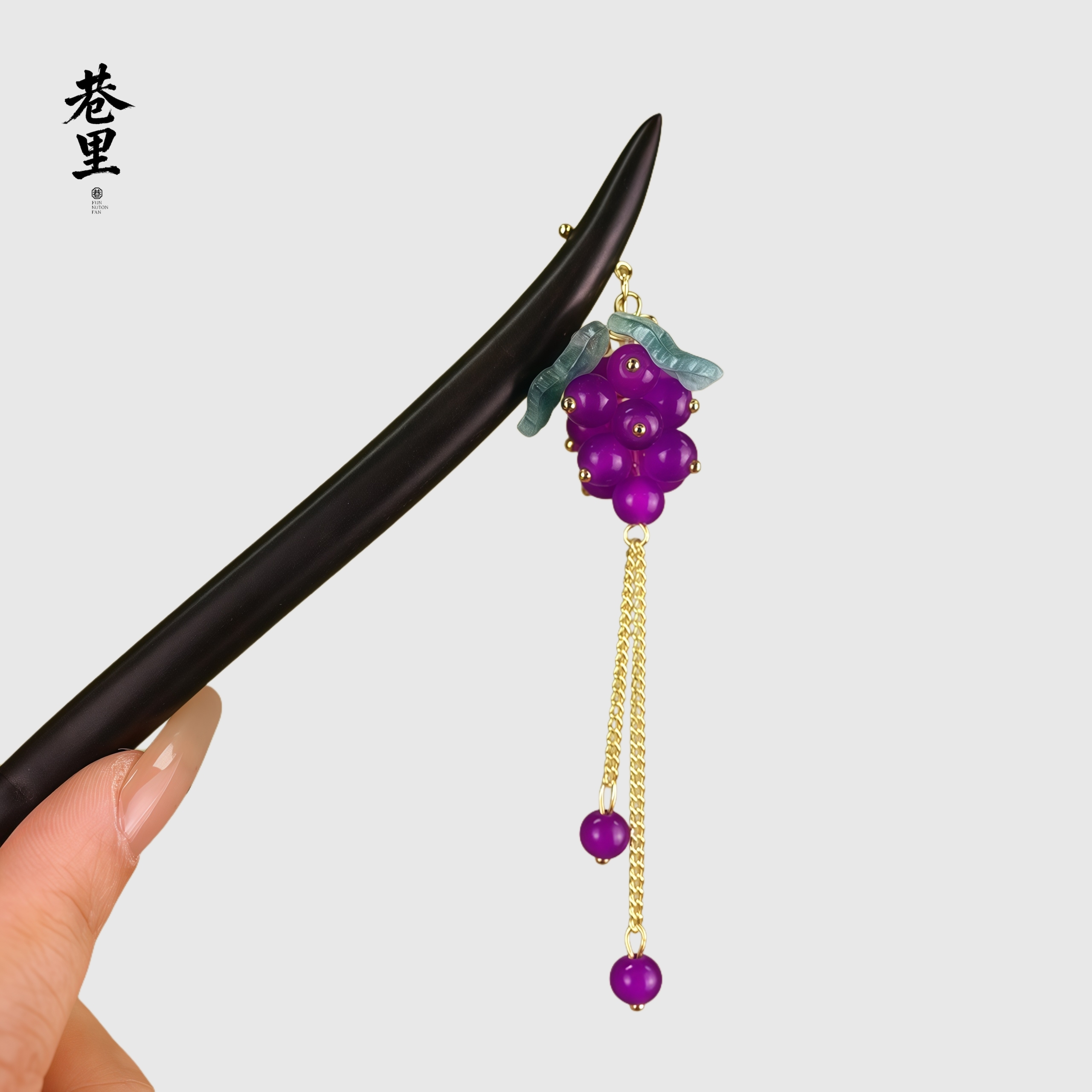日常通勤汉服旗袍发饰黑檀木发簪