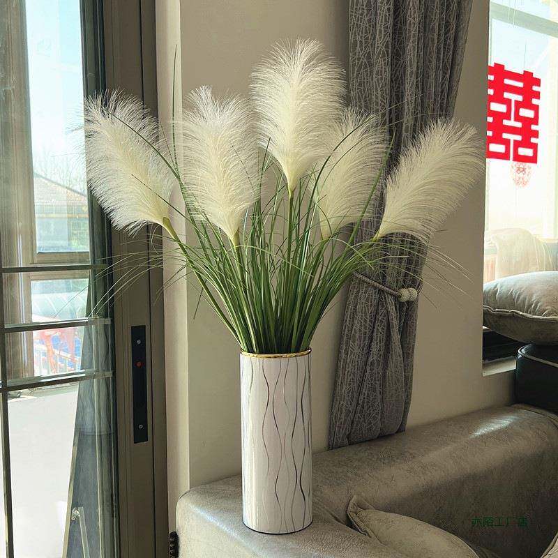 客芦苇花花厅桌面假花干民件宿F97S8TJ7居家装饰品摆花艺植物室内